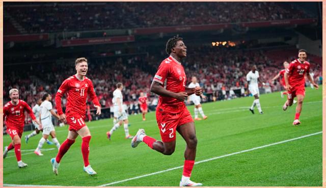 英国队战胜丹麦队，晋级欧国联决赛